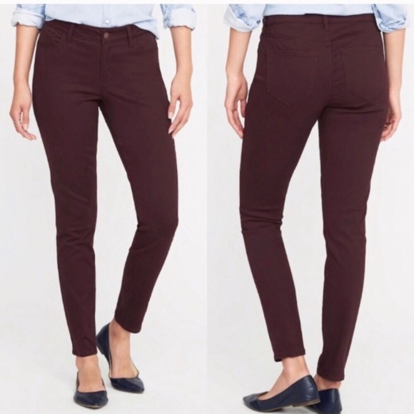Ann Taylor “The Skinny” Burgundy Jeans - Picture 1 of 8